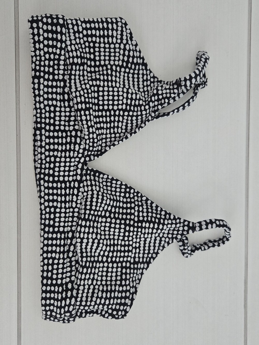 aerie Black and White Dot Triangle Bikini Top